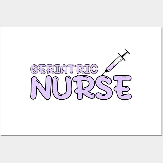 Geriatric Nurse Purple Wall Art by MedicineIsHard